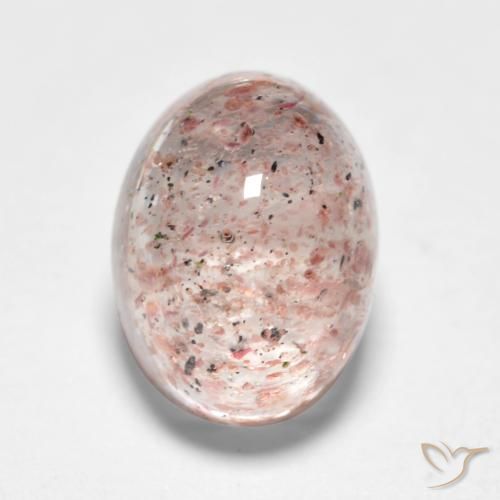 1.77ct Natural Rosado claro cuarzo fresa, Ovalada, Translúcido