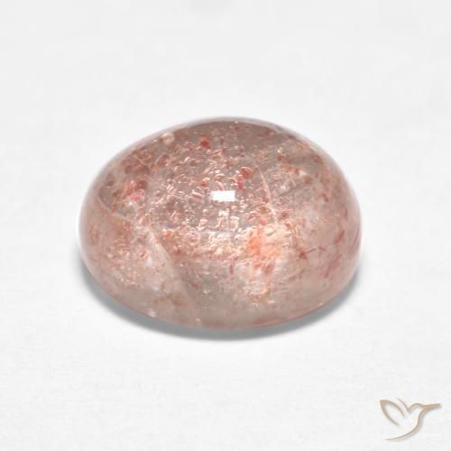 Cuarzo fresa Rosado claro natural de 1.88 ct, Ovalada, Translúcido