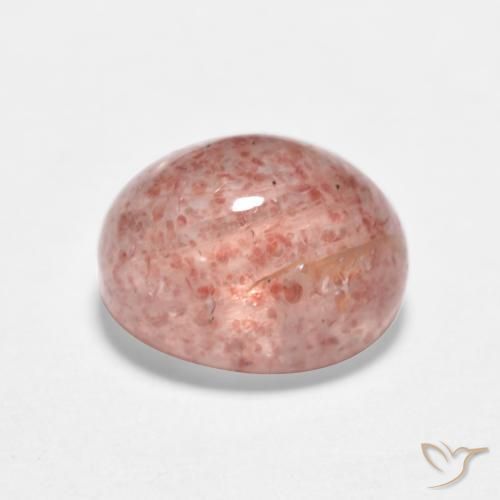 Cuarzo fresa Rosado terroso natural de 1.92 ct, Ovalada, Translúcido