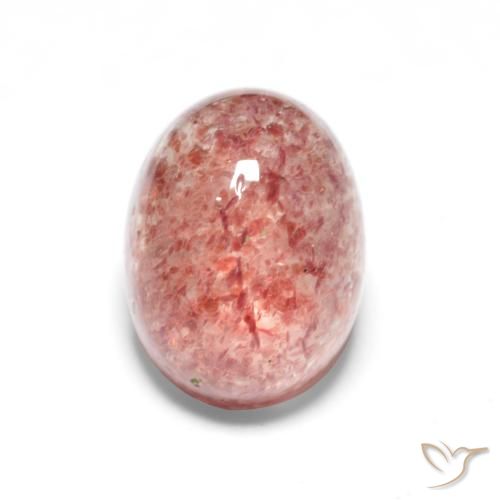 1.76ct Natural Rosado frambuesa cuarzo fresa, Ovalada, Translúcido