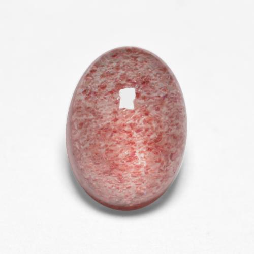 Cuarzo fresa rosa natural de 1,57 ct, corte óvalo, translúcido