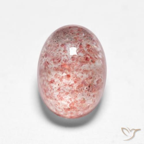 1.85ct Natural Rosado claro cuarzo fresa, Ovalada, Translúcido
