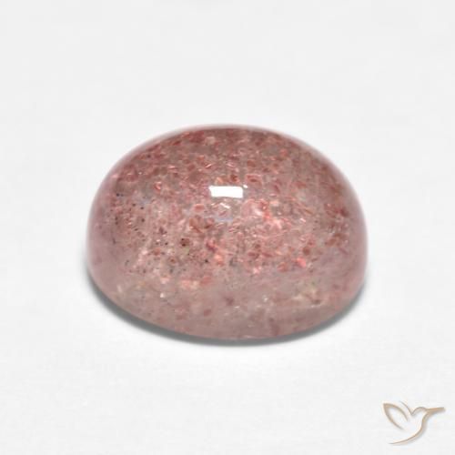 Cuarzo fresa Rosado claro natural de 1.85 ct, Ovalada, Translúcido