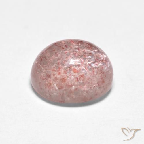 Cuarzo fresa Rosado bubblegum claro natural de 1.97 ct, Ovalada, Translúcido
