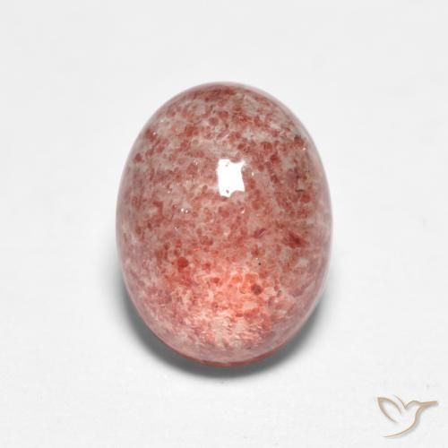 Cuarzo Fresa Rosado frambuesa natural de 1.57 ct, Corte Óvalo, Translúcido