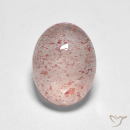 1.78ct Natural Rosado claro cuarzo fresa, Ovalada, Translúcido