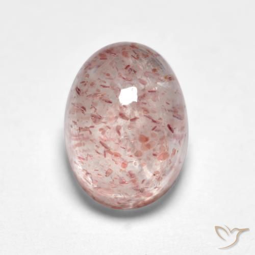 2.04ct Natural Rosado claro cuarzo fresa, Ovalada, Translúcido