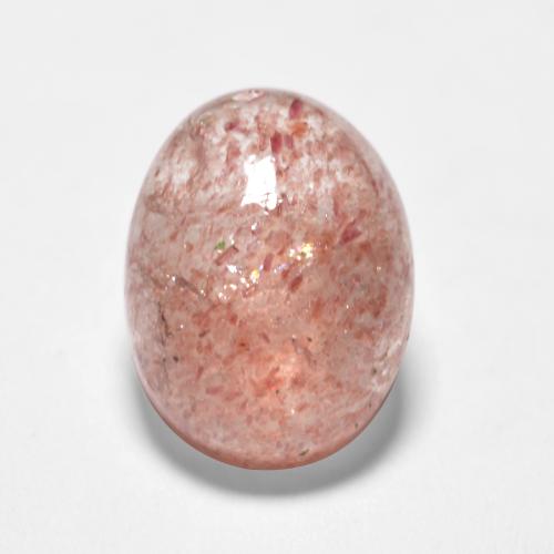 Cuarzo Fresa Rosado terroso natural de 1.49 ct, Corte Óvalo, Translúcido