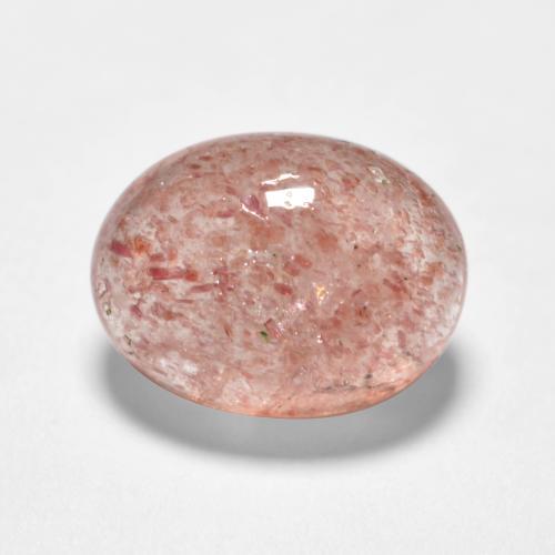 Cuarzo Fresa Rosado terroso natural de 1.49 ct, Corte Óvalo, Translúcido