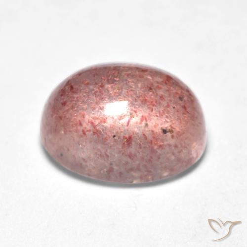Cuarzo fresa Rosado terroso natural de 1.70 ct, Ovalada, Translúcido