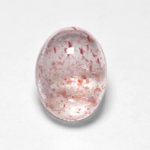 Cuarzo fresa rosa natural de 1,53 ct, corte óvalo, translúcido