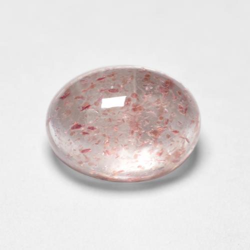 Cuarzo fresa rosa natural de 1,53 ct, corte óvalo, translúcido