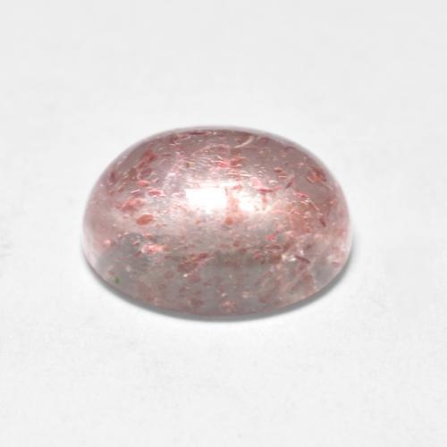 Cuarzo fresa rosa natural de 1,53 ct, corte óvalo, translúcido