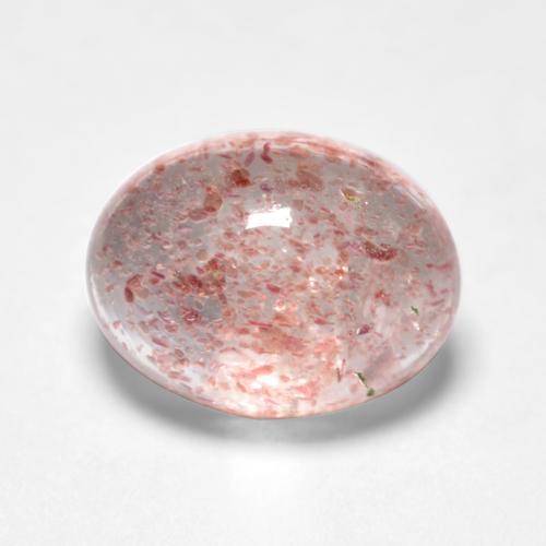 Cuarzo Fresa Rosado claro natural de 1.45 ct, Corte Óvalo, Translúcido