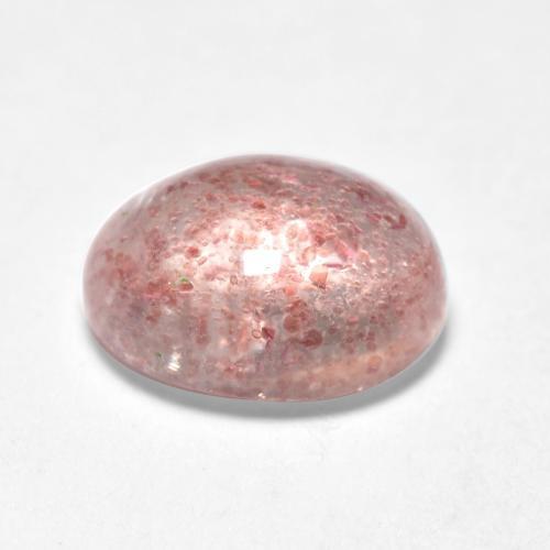 Cuarzo Fresa Rosado claro natural de 1.45 ct, Corte Óvalo, Translúcido
