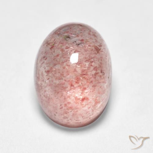 1.75ct Natural Rosado claro cuarzo fresa, Ovalada, Translúcido