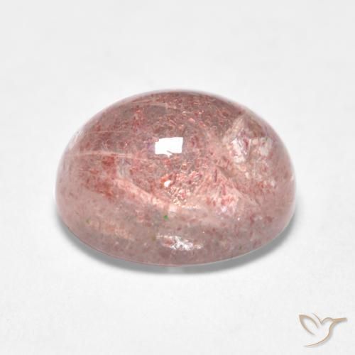 Cuarzo fresa Rosado claro natural de 1.75 ct, Ovalada, Translúcido