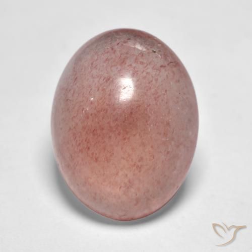 7.34ct Natural Tono rosado cuarzo fresa, Ovalada, Translúcido
