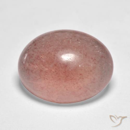 Cuarzo fresa Tono rosado natural de 7.34 ct, Ovalada, Translúcido