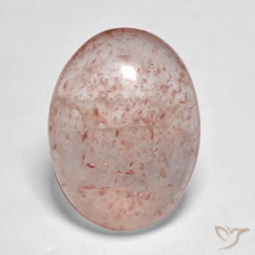 6.42ct Natural Rosado claro cuarzo fresa, Ovalada, Translúcido