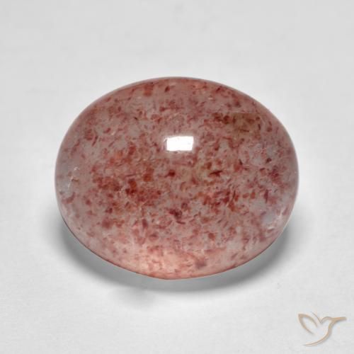 Cuarzo fresa Rosado rosa intenso natural de 6.93 ct, Ovalada, Translúcido