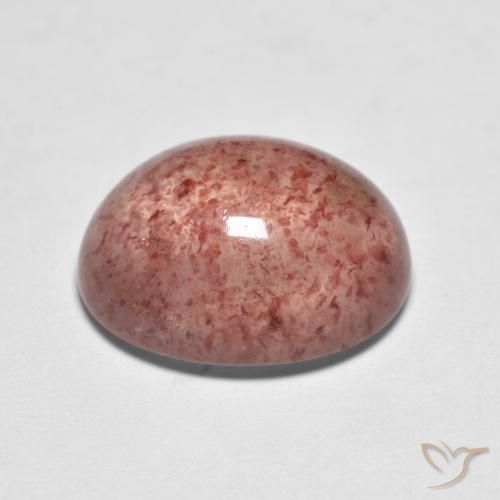 Cuarzo fresa Rosado rosa intenso natural de 6.93 ct, Ovalada, Translúcido