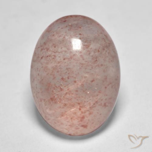8.14ct Natural Rosado claro cuarzo fresa, Ovalada, Translúcido