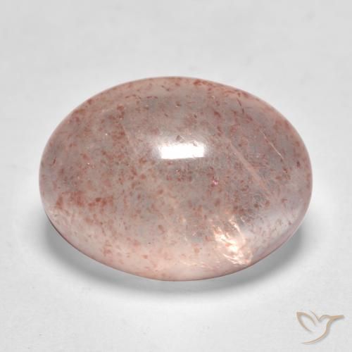 Cuarzo fresa Rosado claro natural de 8.14 ct, Ovalada, Translúcido