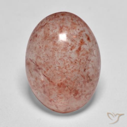 7.92ct Natural Rosado terroso cuarzo fresa, Ovalada, Translúcido