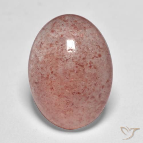 7.24ct Natural Rosado medio cuarzo fresa, Ovalada, Translúcido