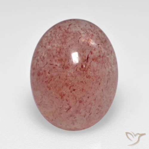 6.80ct Natural Rosado claro medio cuarzo fresa, Ovalada, Translúcido