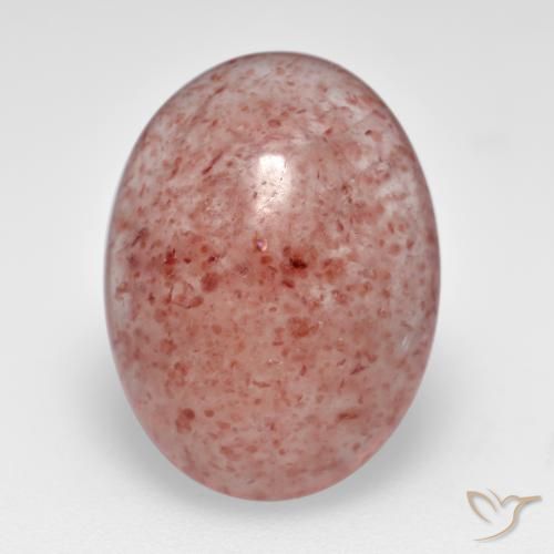 6.60ct Natural Rosado claro medio cuarzo fresa, Ovalada, Translúcido