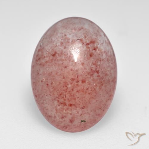 7.12ct Natural Rosado claro medio cuarzo fresa, Ovalada, Translúcido
