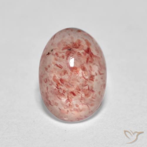 0.83ct Natural Rosado medio cuarzo fresa, Ovalada, Transparente