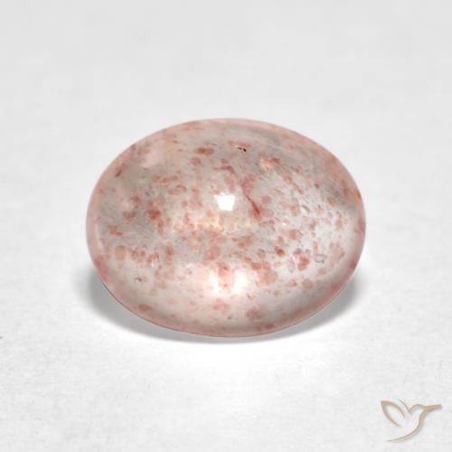 Cuarzo fresa Rosado claro natural de 0.92 ct, Ovalada, Transparente