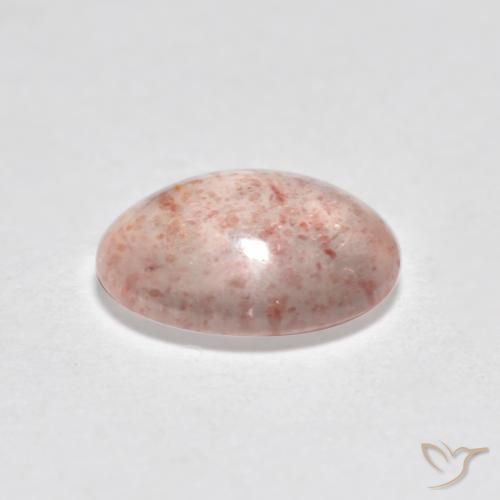Cuarzo fresa Rosado claro natural de 0.92 ct, Ovalada, Transparente