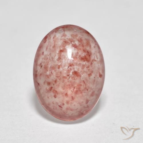 1.04ct Natural Rosado medio cuarzo fresa, Ovalada, Translúcido