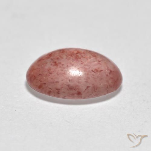 Cuarzo fresa Rosado medio natural de 1.04 ct, Ovalada, Translúcido