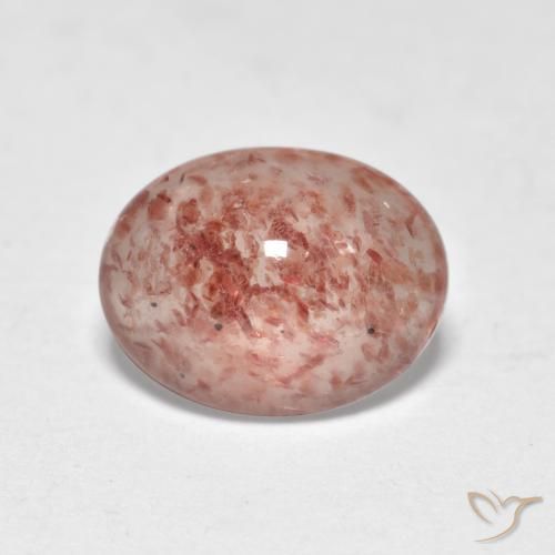 1.12ct Natural Rosado medio cuarzo fresa, Ovalada, Translúcido