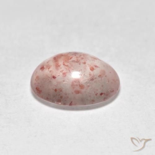 Cuarzo fresa Rosado claro natural de 0.90 ct, Ovalada, Transparente