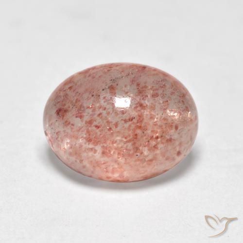 Cuarzo fresa Rosado terroso natural de 1.20 ct, Ovalada, Translúcido