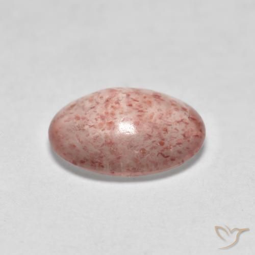 Cuarzo fresa Rosado terroso natural de 0.90 ct, Ovalada, Translúcido