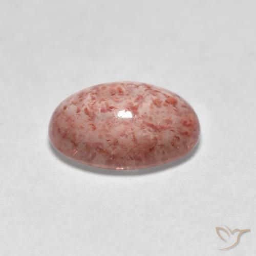 Cuarzo fresa Rosado claro natural de 0.89 ct, Ovalada, Translúcido