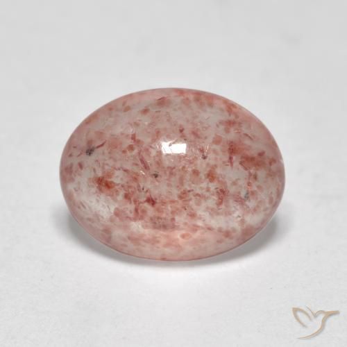 Cuarzo fresa Rosado terroso natural de 1.08 ct, Ovalada, Translúcido