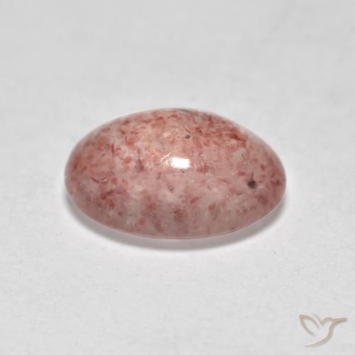 Cuarzo fresa Rosado terroso natural de 1.08 ct, Ovalada, Translúcido