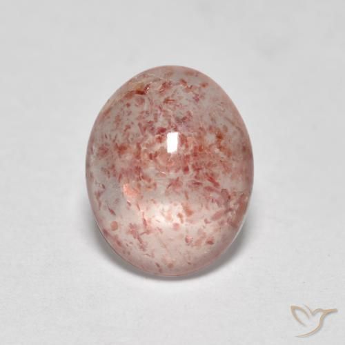 1.02ct Natural Rosado claro cuarzo fresa, Ovalada, Transparente