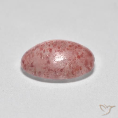 Cuarzo fresa Rosado claro medio natural de 0.98 ct, Ovalada, Translúcido