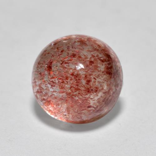 Cuarzo fresa rosa rosado natural de 1,95 ct, corte redondo, translúcido