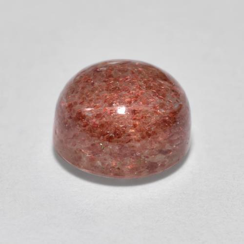 Cuarzo fresa rosa rosado natural de 1,95 ct, corte redondo, translúcido