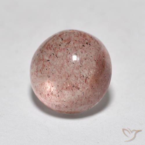 Cuarzo fresa Rosado claro natural de 2.61 ct, Redondo, Translúcido